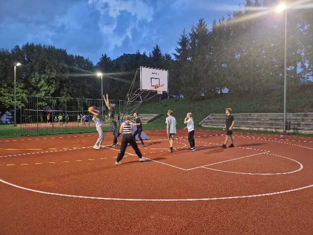 BISL Students playing basketball