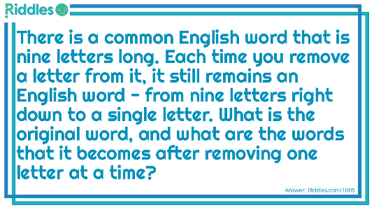 Feb 26 Sec ENG riddle