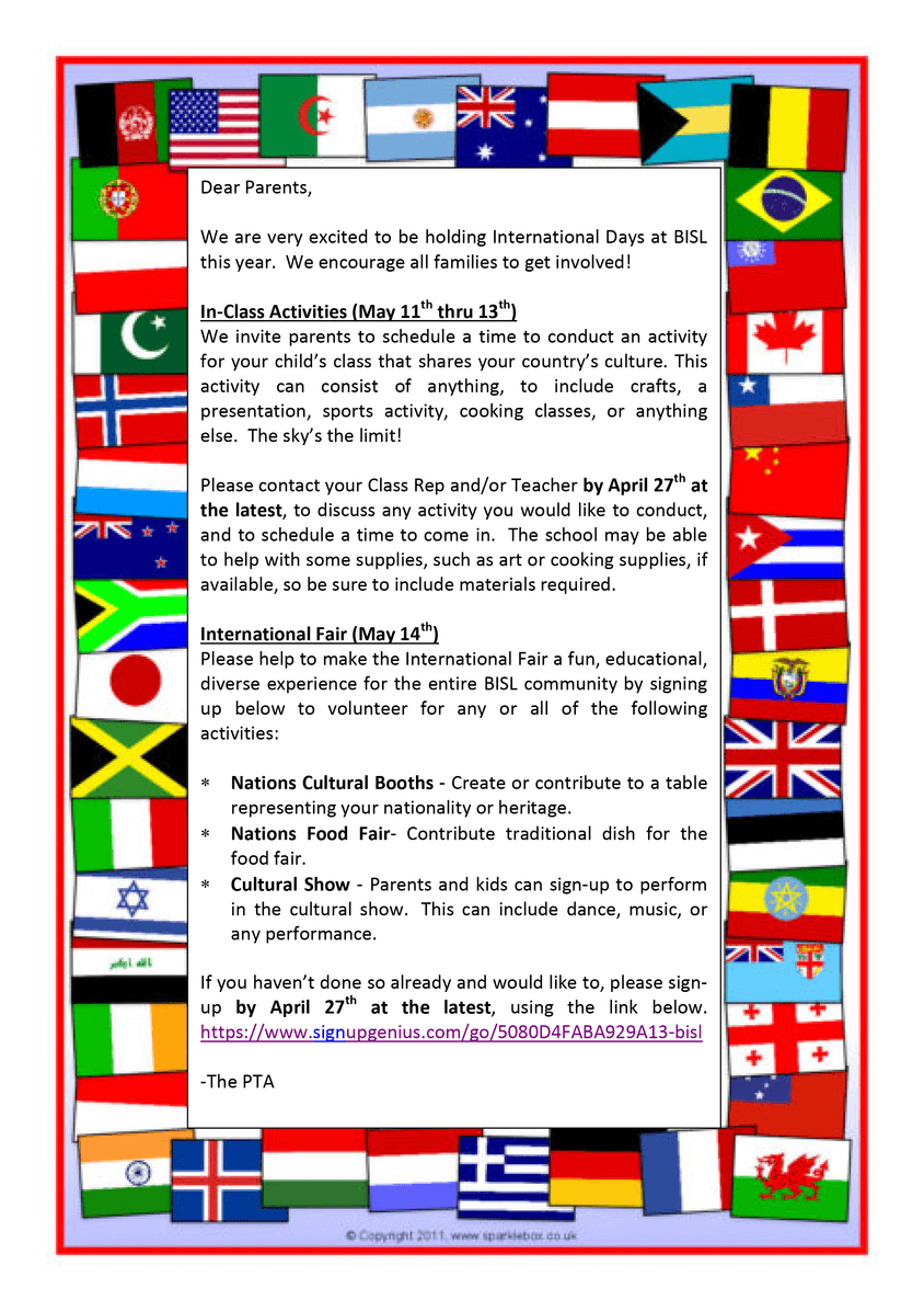 Intl Day Flyer PTA